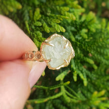 Load image into Gallery viewer, Ariel Ring, Rough Aquamarine, 10k Yellow Gold