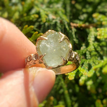 Load image into Gallery viewer, Ariel Ring, Rough Aquamarine, 10k Yellow Gold