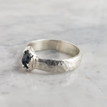 Load image into Gallery viewer, Rough Sapphire Ring, Silver