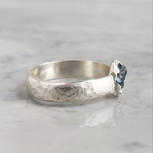 Load image into Gallery viewer, Rough Sapphire Ring, Silver
