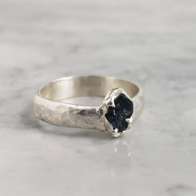 Load image into Gallery viewer, Rough Sapphire Ring, Silver