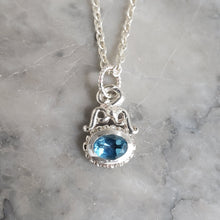 Load image into Gallery viewer, Little Empress Necklace, Blue Topaz and Silver