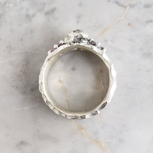 Load image into Gallery viewer, Rough Diamond and Ruby Ring, Silver
