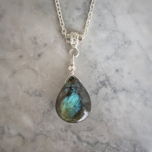 Load image into Gallery viewer, Labradorite Necklace in Sterling Silver
