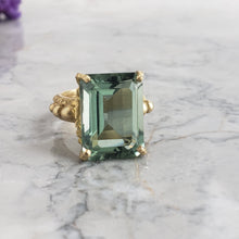 Load image into Gallery viewer, Enchantress Ring, Bronze, Green Amethyst