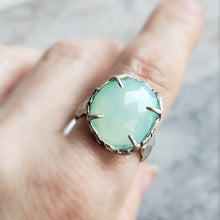 Load image into Gallery viewer, Aqua Chalcedony Ring in Silver