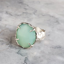Load image into Gallery viewer, Aqua Chalcedony Ring in Silver