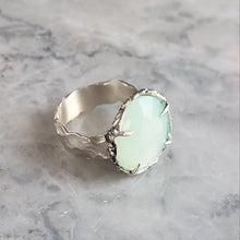 Load image into Gallery viewer, Aqua Chalcedony Ring in Silver
