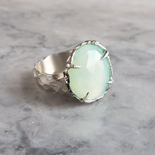 Load image into Gallery viewer, Aqua Chalcedony Ring in Silver