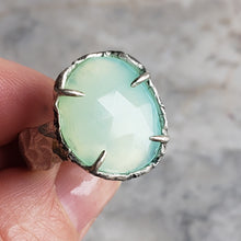 Load image into Gallery viewer, Aqua Chalcedony Ring in Silver