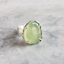 Load image into Gallery viewer, Green Chalcedony Ring in Silver