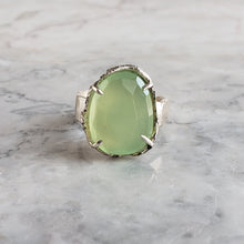 Load image into Gallery viewer, Green Chalcedony Ring in Silver