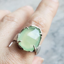 Load image into Gallery viewer, Green Chalcedony Ring in Silver