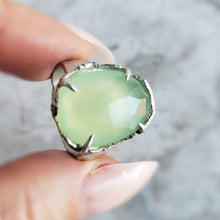 Load image into Gallery viewer, Green Chalcedony Ring in Silver