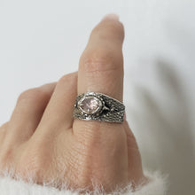 Load image into Gallery viewer, Lace Ring, Mauve Sapphire in Sterling Silver