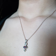 Load image into Gallery viewer, Alma Necklace in Silver, Garnet and Sapphire