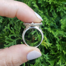 Load image into Gallery viewer, Beaded Circle Sacred Eye Ring, Sterling Silver