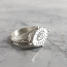 Load image into Gallery viewer, 4 Points Sacred Eye Ring, Sterling Silver