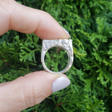 Load image into Gallery viewer, Square Sacred Eye Ring, Sterling Silver