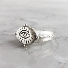 Load image into Gallery viewer, 4 Points Sacred Eye Ring, Sterling Silver