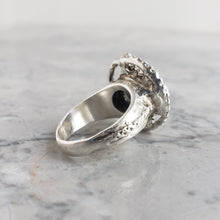 Load image into Gallery viewer, Beaded Circle Sacred Eye Ring, Sterling Silver