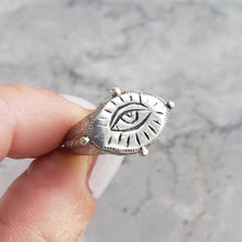 Load image into Gallery viewer, 4 Points Sacred Eye Ring, Sterling Silver