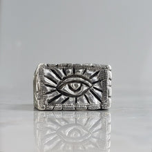 Load image into Gallery viewer, Square Sacred Eye Ring, Sterling Silver
