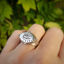 Load image into Gallery viewer, 4 Points Sacred Eye Ring, Sterling Silver