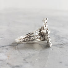 Load image into Gallery viewer, Beaded Circle Sacred Eye Ring, Sterling Silver