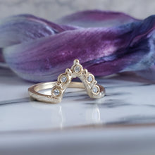 Load image into Gallery viewer, Elen Band, Diamond,10k Yellow Gold, Size 6.25