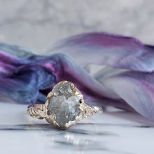 Load image into Gallery viewer, Elowen Rough Diamond Engagement Ring,10k yellow Gold, Size 6.5