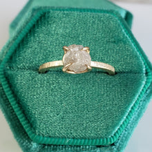 Load image into Gallery viewer, Kya Ring,  Rough Diamond Engagement Ring, 10k yellow Gold
