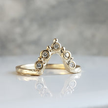 Load image into Gallery viewer, Elen Band, Diamond,10k Yellow Gold, Size 6.25