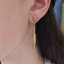 Load image into Gallery viewer, Bronze Snake Hoop Earrings