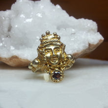 Load image into Gallery viewer, Empress Ring in Bronze and Garnet
