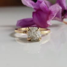 Load image into Gallery viewer, Kya Ring,  Rough Diamond Engagement Ring, 10k yellow Gold
