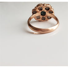 Load image into Gallery viewer, Rose Cluster Rough Diamond Engagement Halo Ring, 10k Rose Gold