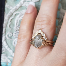 Load image into Gallery viewer, Elowen Rough Diamond Engagement Ring,10k yellow Gold, Size 6.5