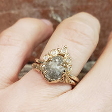 Load image into Gallery viewer, Elowen Rough Diamond Engagement Ring,10k yellow Gold, Size 6.5