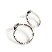 Load image into Gallery viewer, Ouroboros Snake, Silver Stud Earrings