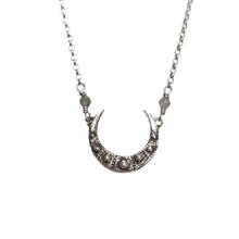 Load image into Gallery viewer, Up Turned Crescent Moon Necklace, Silver
