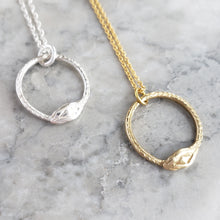 Load image into Gallery viewer, Ouroboros Snake Necklace, Bronze
