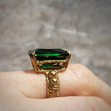 Load image into Gallery viewer, Enchantress Ring, Bronze, Synthetic Emerald