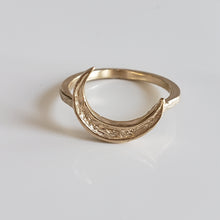 Load image into Gallery viewer, Crescent Moon Ring, 10k Yellow Gold
