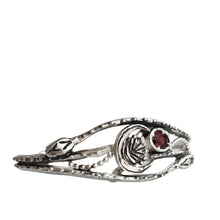Load image into Gallery viewer, Harvest Moon Snake Cuff, Sterling Silver, Garnet
