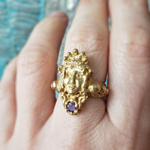 Load image into Gallery viewer, Empress Ring in Bronze and Garnet