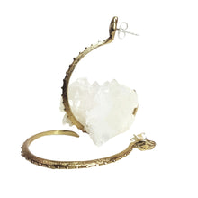 Load image into Gallery viewer, Bronze Snake Hoop Earrings