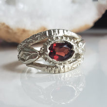 Load image into Gallery viewer, Snake Charmer Ring, Silver, Blue Topaz