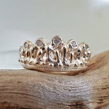 Load image into Gallery viewer, Mermaid Crown, Diamonds,10k Yellow Gold, Size 6