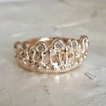 Load image into Gallery viewer, Mermaid Crown, Diamonds,10k Yellow Gold, Size 6